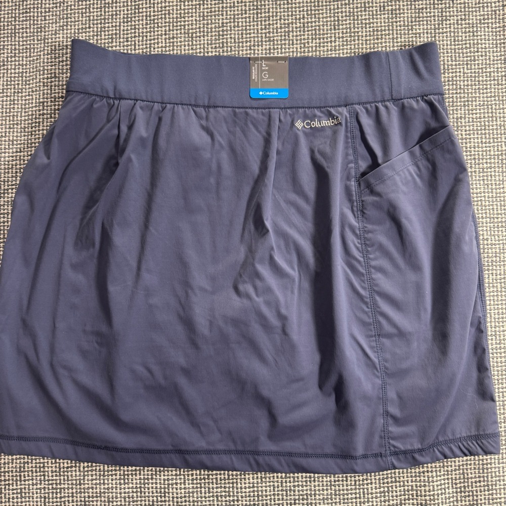 Columbia Anytime Casual Skort Womens Large Nocturnal Navy Blue XL1503 NEW